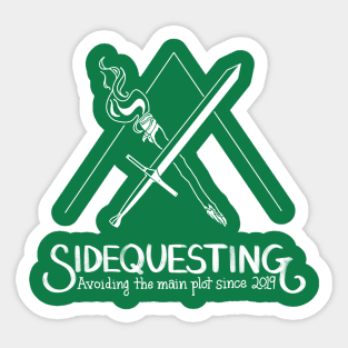 Sidequesting Logo - White Sticker